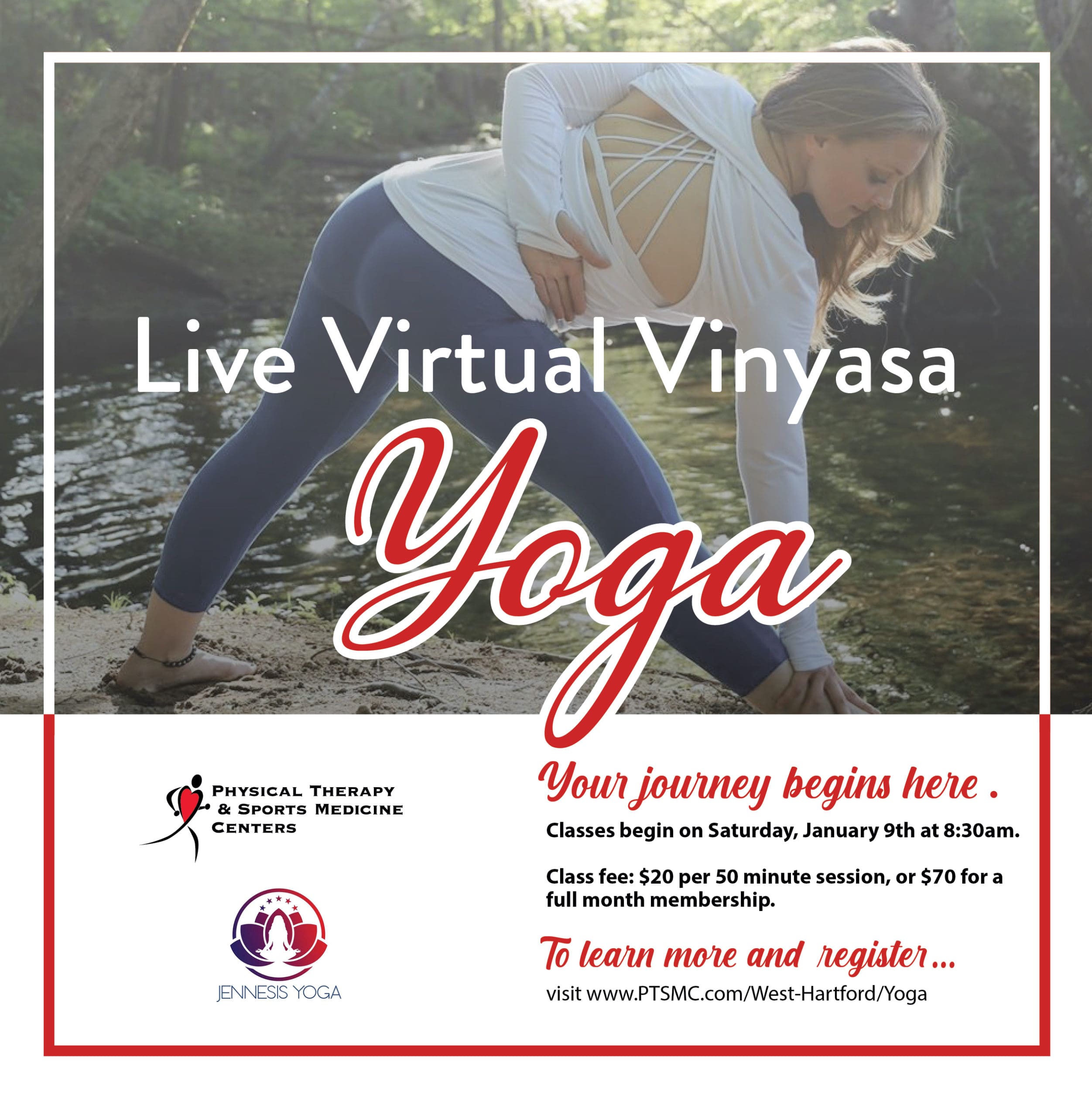 Live virtual yoga post