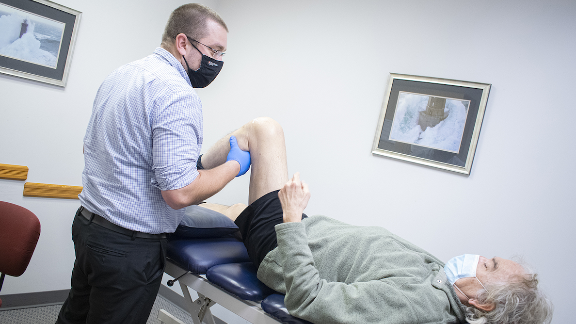 patient receiving physical therapy