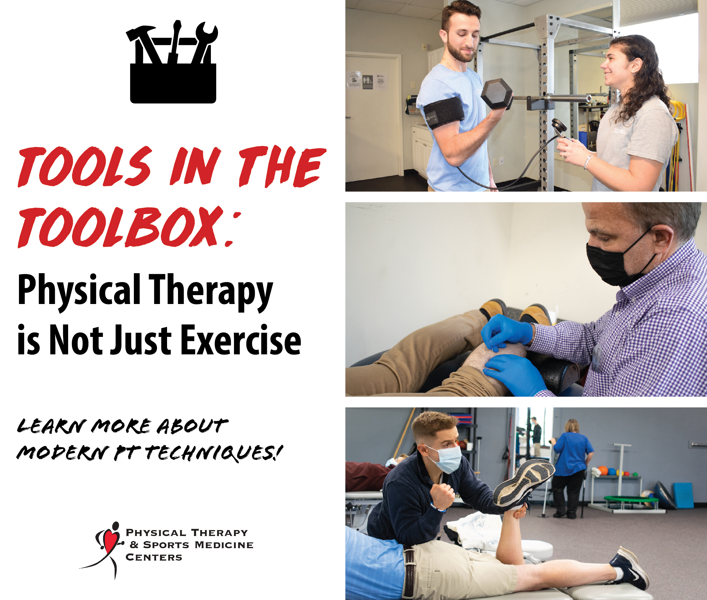 Modern physical therapy techniques collage